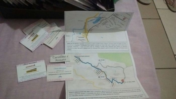 Itens do convite: TAG's+Mapa de localização