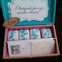 Caixa convite azul tiffany madrinhas/damas! - 2