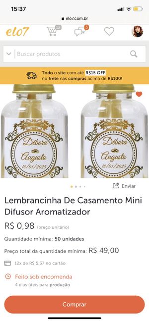 Lembranças de casamento - 1