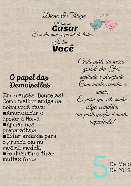  Nossos convites para os padrinhos❤ - 3