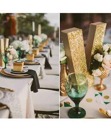 Paleta de cores: verde e dourado - 1