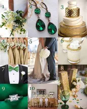 Paleta de cores: verde e dourado - 3