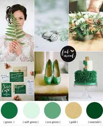 Paleta de cores: verde e dourado - 4