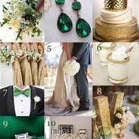 Paleta de cores: verde e dourado - 3