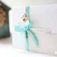 convite azul e branco