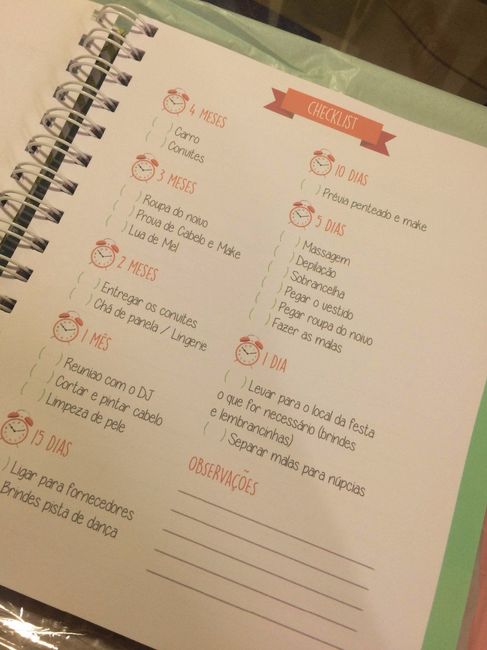 Detalhes do meu Planner da Noiva 8