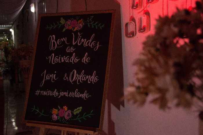 Decoração - entrada do buffet (lousa de giz)