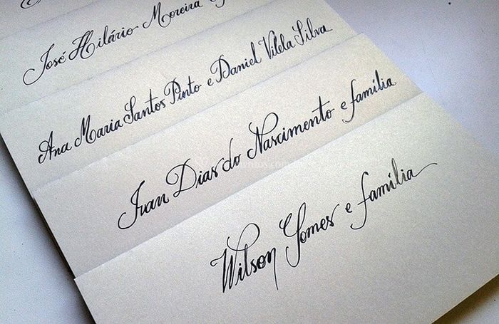Caligrafia para convite de casamento 3