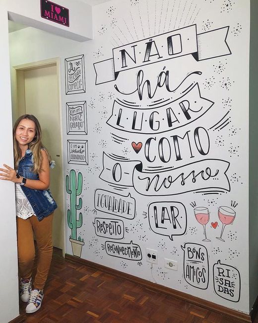 Cantinho do amor: decoração com escritura - 1