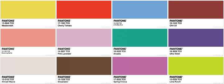 Cores Pantone 2018