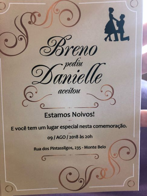 Convite de noivado - 1