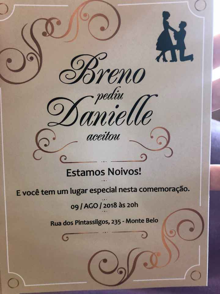 Convite de noivado - 1