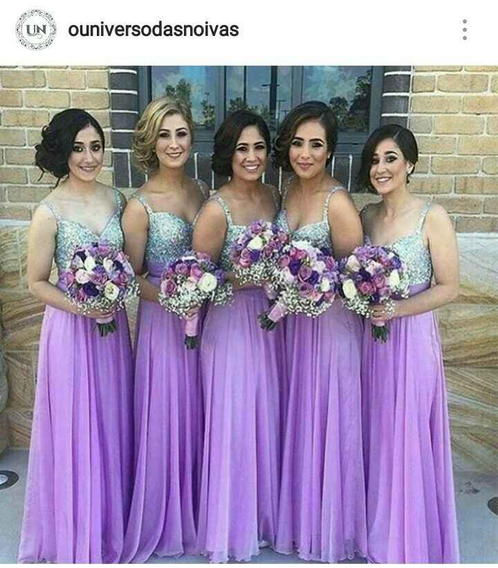 Damas de honra de lilás - 1
