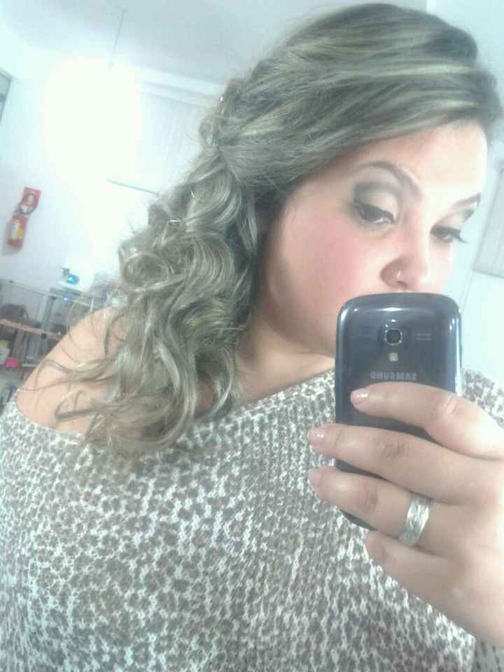 Teste do penteado e maquiagem - 4