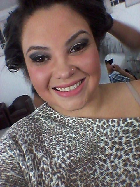 Teste do penteado e maquiagem - 2