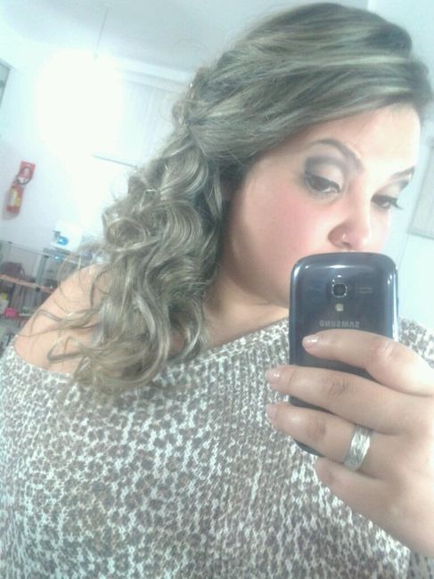 Teste do penteado e maquiagem - 4