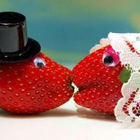 Bom dia!   Essa é a história de amor entre dois moranguinhos! ♥