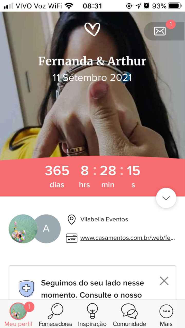 Falta exatamente 1 ano para o grande dia - 1