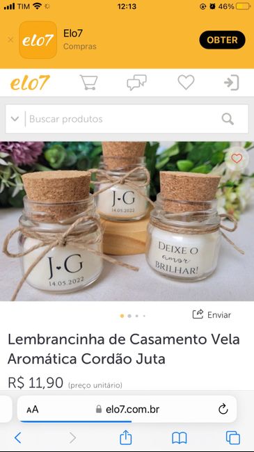 Lembrancinha - velinhas 1