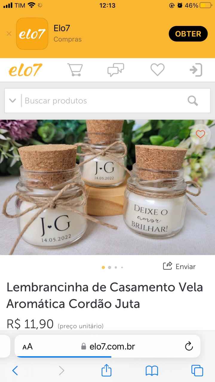 Lembrancinha - velinhas - 1