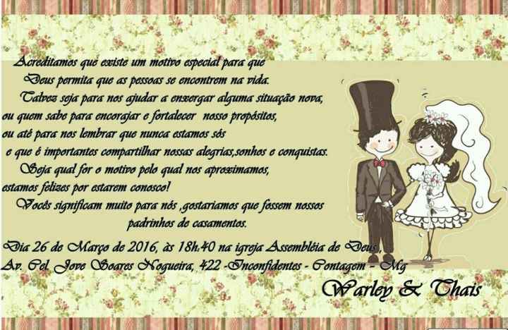 Convites dos padrinhos - 1