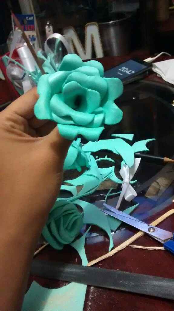 Rosas de eva para topiarias ou buquês - 2