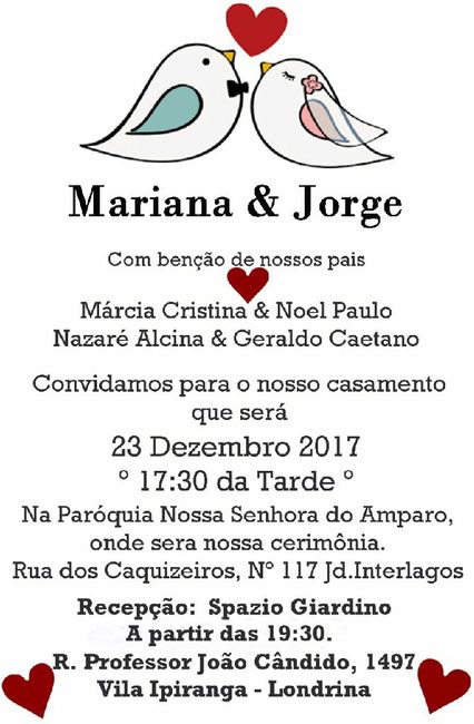 Convite de casamento - 2