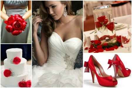 Casamento vermelho e branco