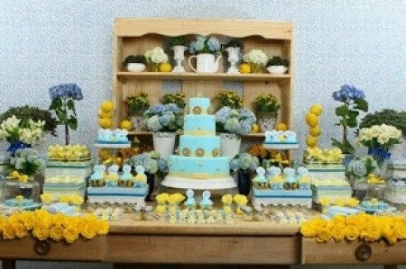 Decoração azul e amarelo - 3