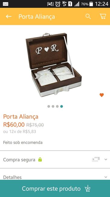 Inspirações de porta aliança!! - 1