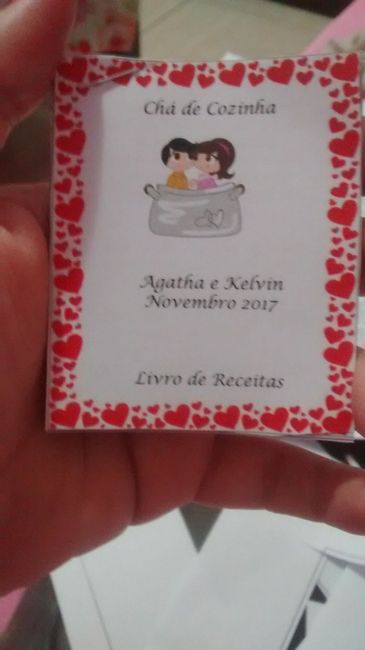 Lembrancinha chá de cozinha diy - mini livro de receitas 2
