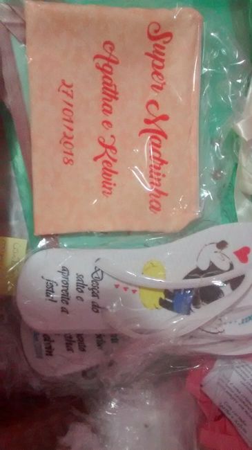 Chinelo + bolsinha / necessiere madrinhas