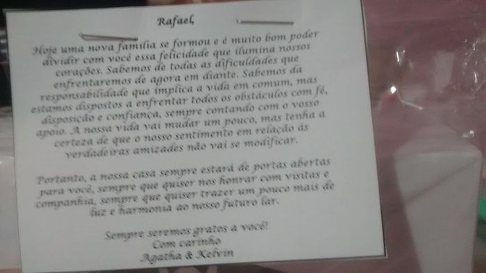 recado padrinhos