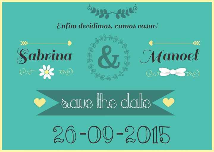 Inspiração SAVE THE DATE