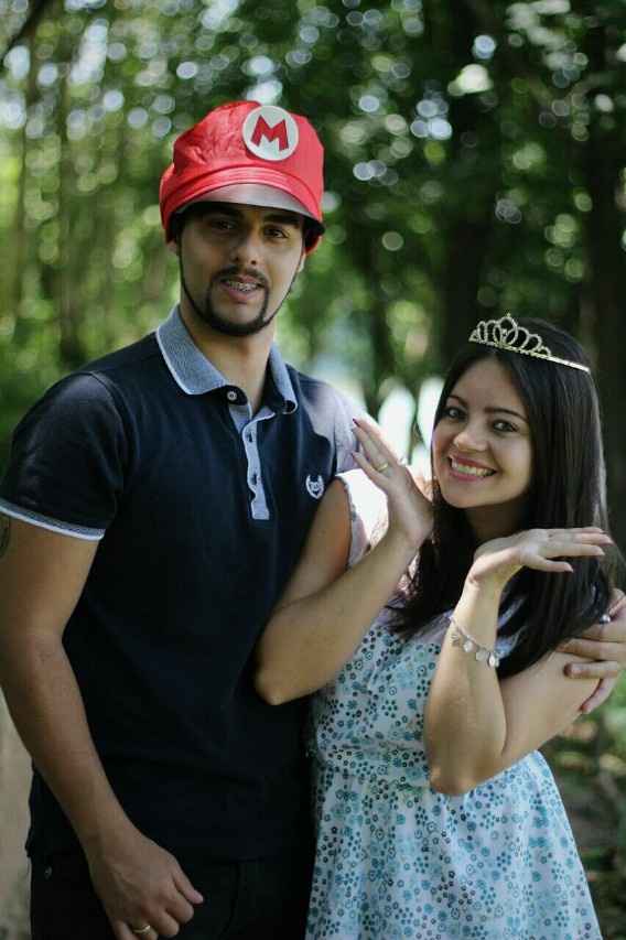 Mario Bros e sua princesa