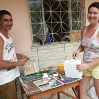 Dia da pintura das caixas. ♥