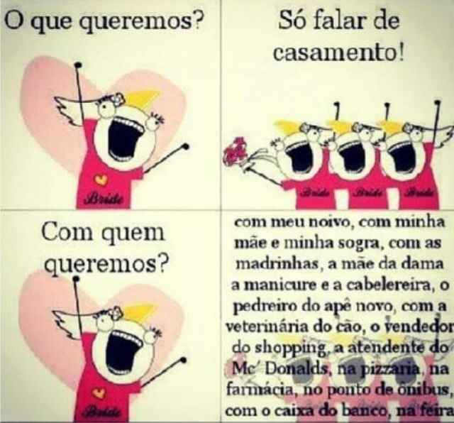 Humor para as noivinhas - 1