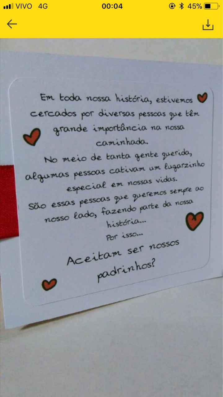 Frases/texto para convite dos Padrinhos ♥ - 1