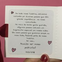 Convite de padrinhos e madrinhas - 1