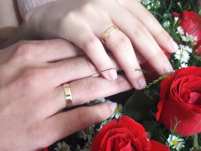 Nossa alian&ccedil;a de noivado, usaremos tamb&eacute;m para o casamento!