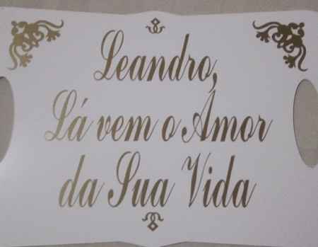 Plaquinha Lá vem a noiva! - 1