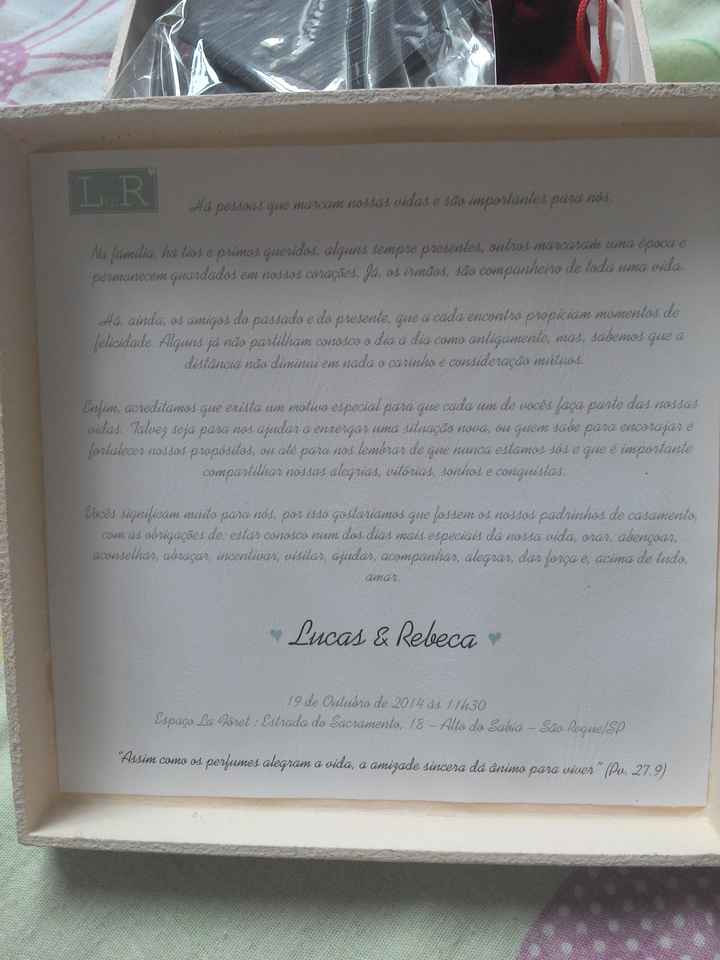 Convites e lembranças padrinhos - 4