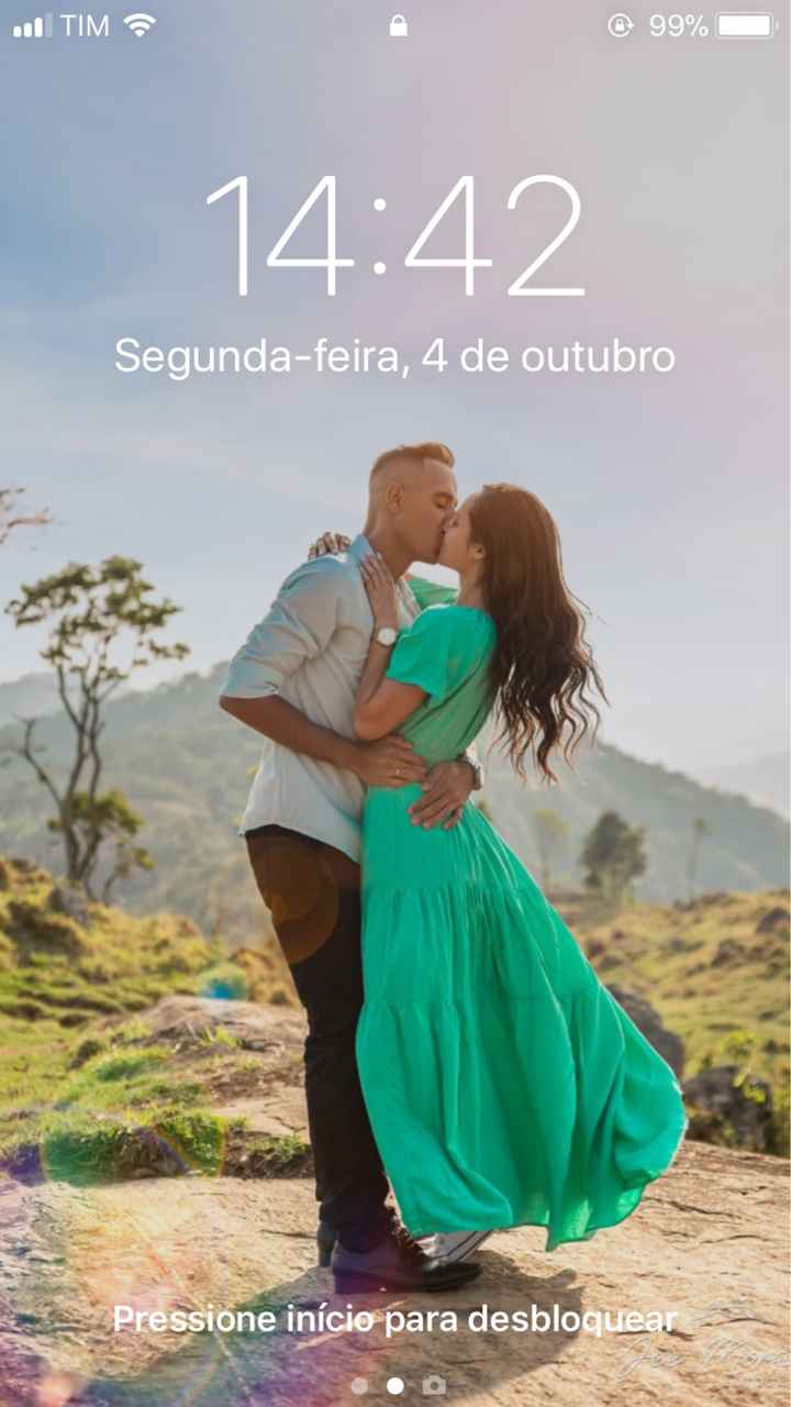 📸 Poste um print de tela do seu celular que tenha como fundo uma foto sua e do seu amor - 1