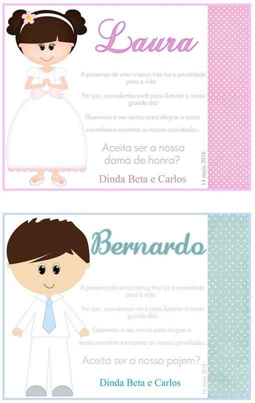 Convite do Pajem e Daminha