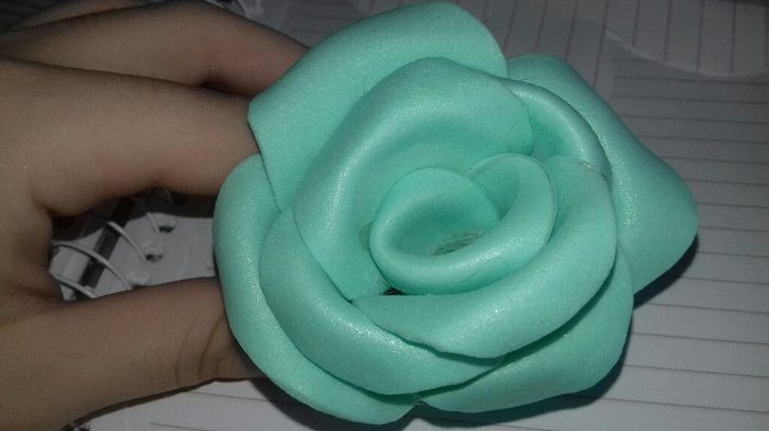 Testando flores de e.v.a para centro de mesa! - 3