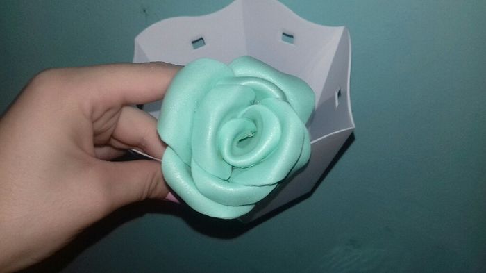 Testando flores de e.v.a para centro de mesa! - 6