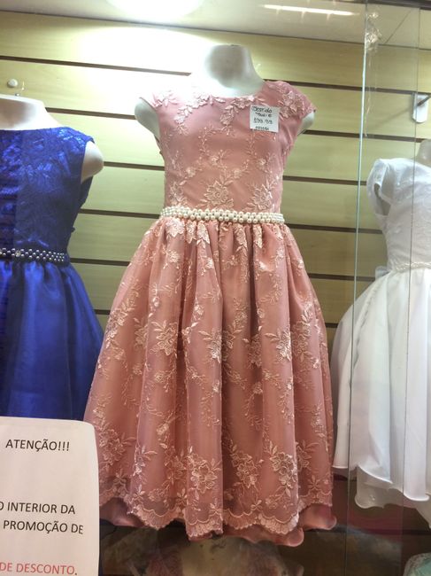 Vestido de daminha rosa - 1