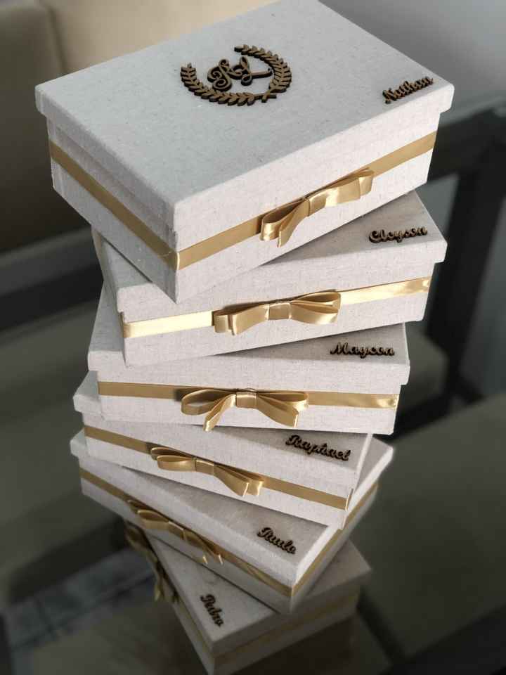 Compartilhando ideias, caixas mdf revestida em linho cru - 3