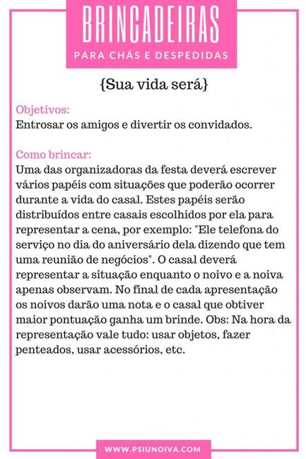 Brincadeiras para chá de lingerie ♡ 3