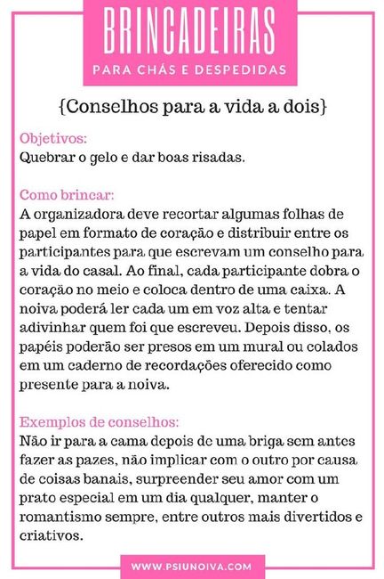 Brincadeiras para chá de lingerie ♡ 6